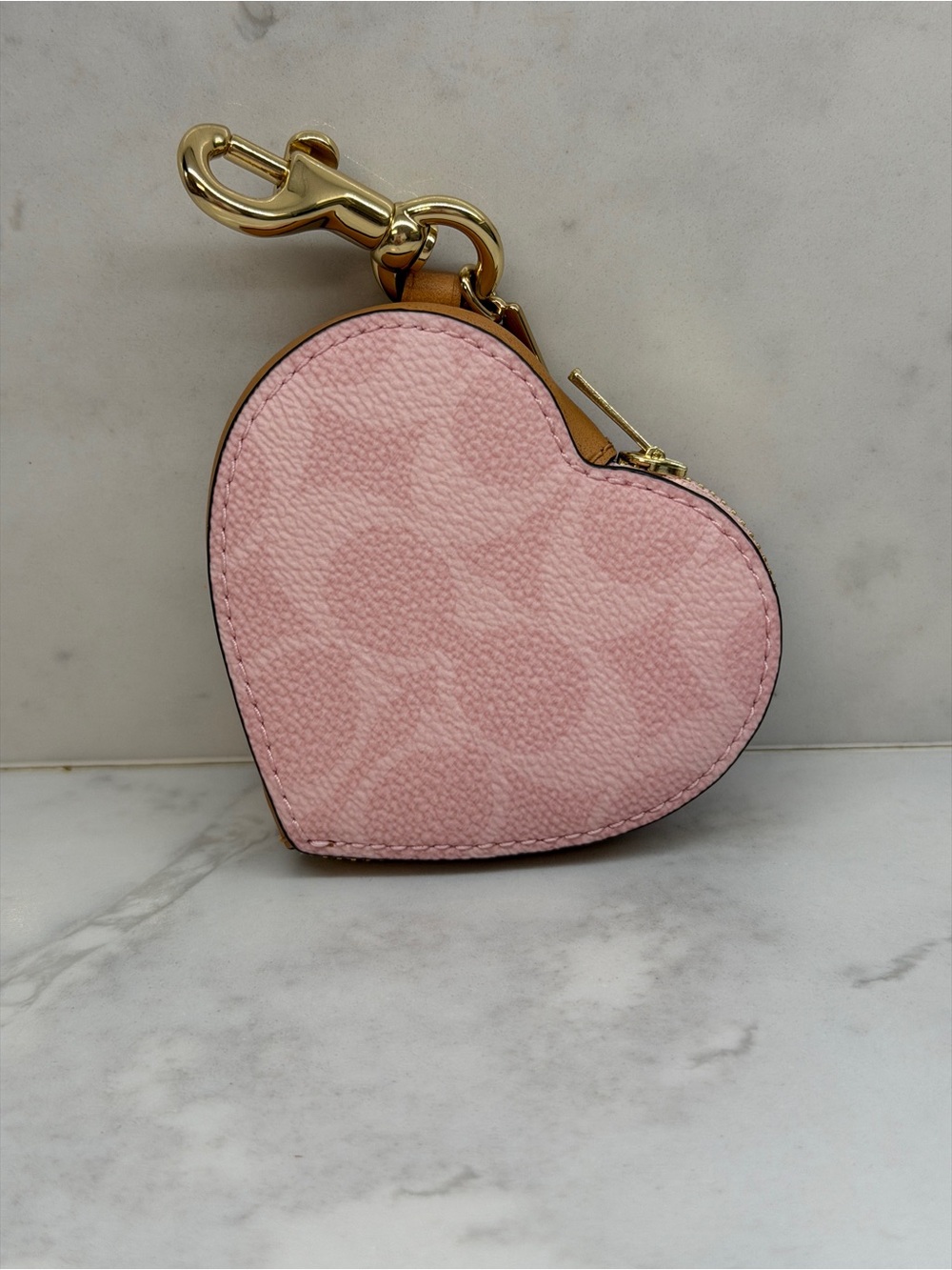 Coach Powder Pink Heart Charm